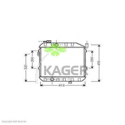 Радиатор, охлаждение двигателя KAGER 31-1955