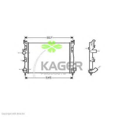 Радиатор, охлаждение двигателя KAGER 31-2001