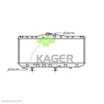 Радиатор, охлаждение двигателя KAGER 312034