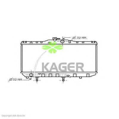 Радиатор, охлаждение двигателя KAGER 312035