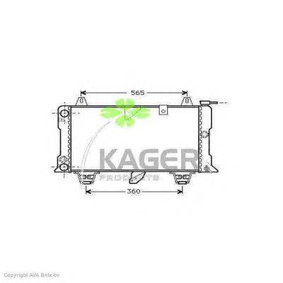 Радиатор, охлаждение двигателя KAGER 31-2117