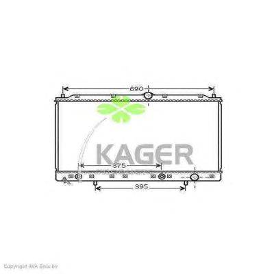 Радиатор, охлаждение двигателя KAGER 312355
