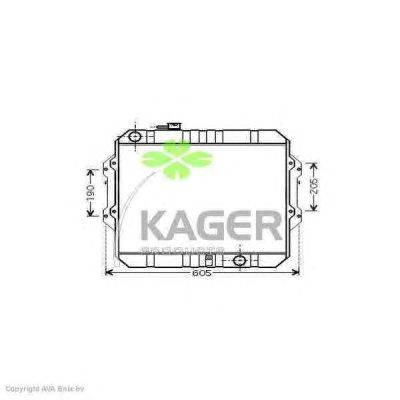 Радиатор, охлаждение двигателя KAGER 31-2381