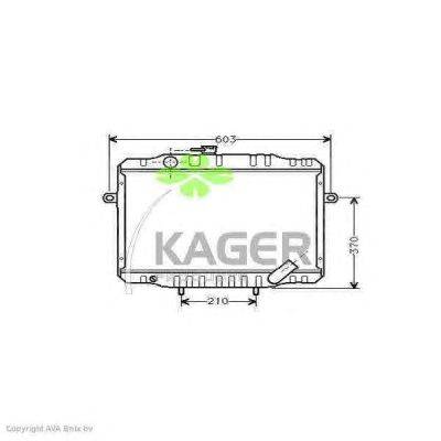 Радиатор, охлаждение двигателя KAGER 312500