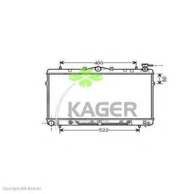 Радиатор, охлаждение двигателя KAGER 312559