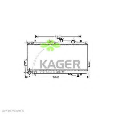 Радиатор, охлаждение двигателя KAGER 31-2670