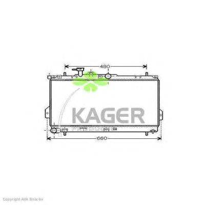Радиатор, охлаждение двигателя KAGER 312672
