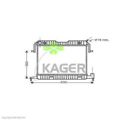 Радиатор, охлаждение двигателя KAGER 31-2781