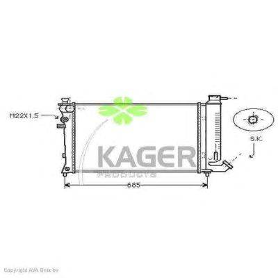 Радиатор, охлаждение двигателя KAGER 31-2799