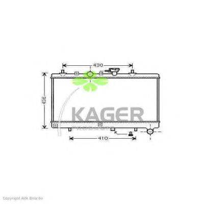 Радиатор, охлаждение двигателя KAGER 313050