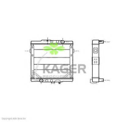 Радиатор, охлаждение двигателя KAGER 313089