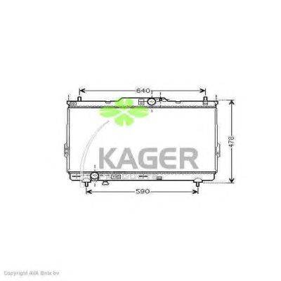 Радиатор, охлаждение двигателя KAGER 31-3119