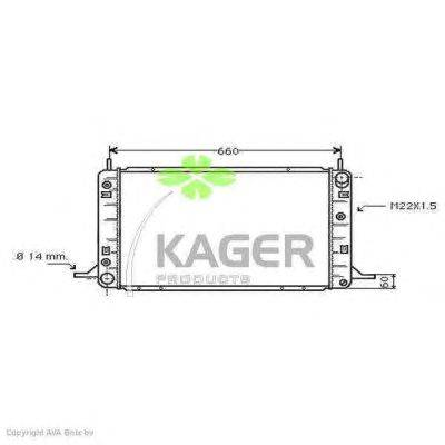 Радиатор, охлаждение двигателя KAGER 31-3146