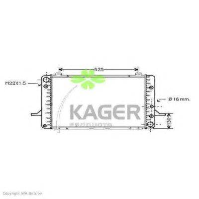 Радиатор, охлаждение двигателя KAGER 31-3183