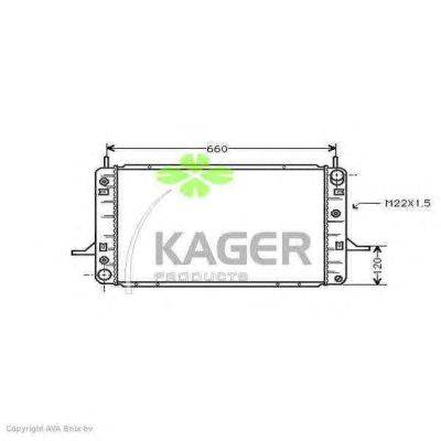 Радиатор, охлаждение двигателя KAGER 31-3194