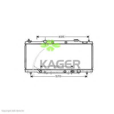 Радиатор, охлаждение двигателя KAGER 31-3273