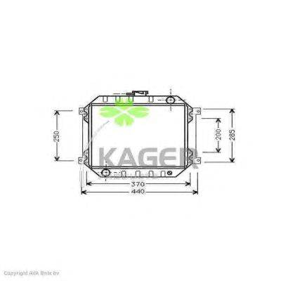 Радиатор, охлаждение двигателя KAGER 313279