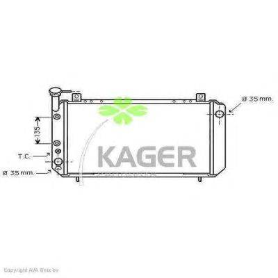 Радиатор, охлаждение двигателя KAGER 313286