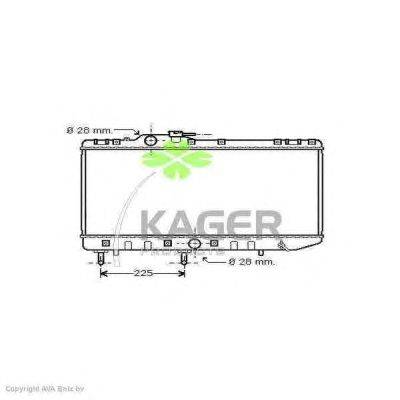 Радиатор, охлаждение двигателя KAGER 313349