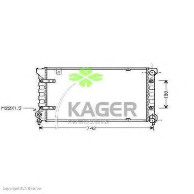 Радиатор, охлаждение двигателя KAGER 31-3375