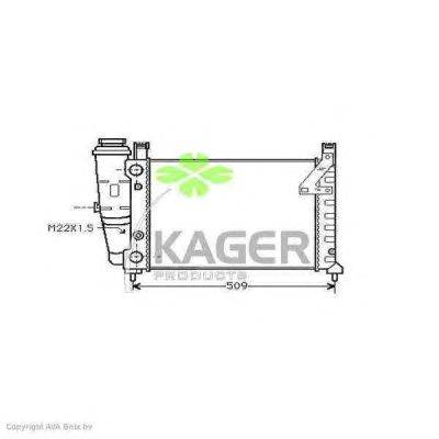 Радиатор, охлаждение двигателя KAGER 31-3453