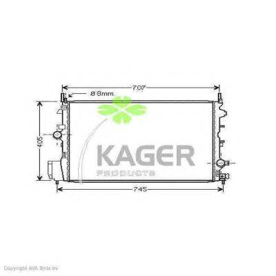 Радиатор, охлаждение двигателя KAGER 31-3470