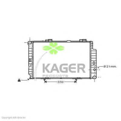 Радиатор, охлаждение двигателя KAGER 31-3522