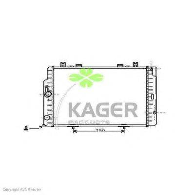 Радиатор, охлаждение двигателя KAGER 313549