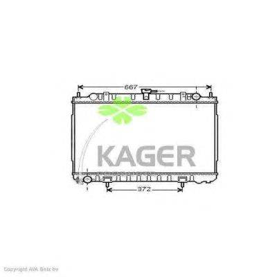 Радиатор, охлаждение двигателя KAGER 31-3580