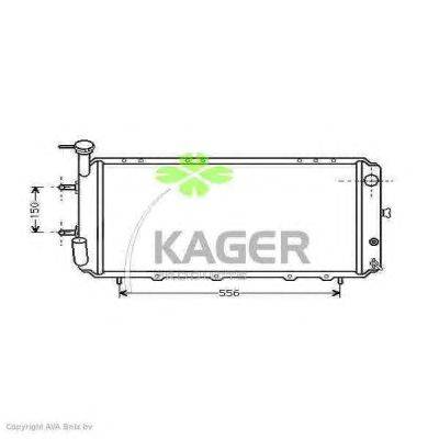 Радиатор, охлаждение двигателя KAGER 313620