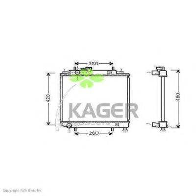 Радиатор, охлаждение двигателя KAGER 31-3630