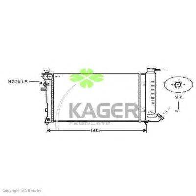 Радиатор, охлаждение двигателя KAGER 31-3636