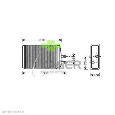Теплообменник, отопление салона KAGER 320118