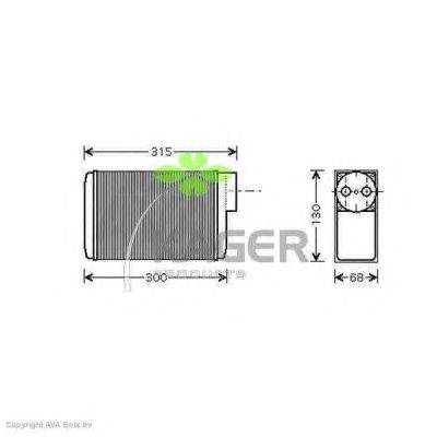 Теплообменник, отопление салона KAGER 320119