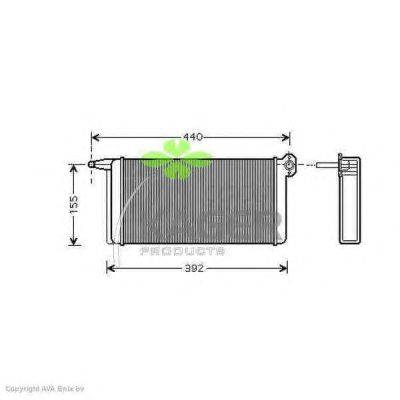 Теплообменник, отопление салона KAGER 32-0294