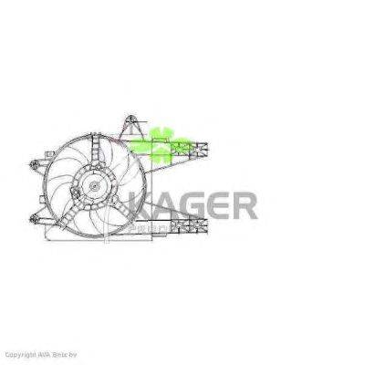 Вентилятор, охлаждение двигателя KAGER 32-2139