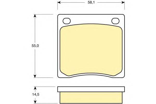 Комплект тормозных колодок, дисковый тормоз GIRLING 6101269