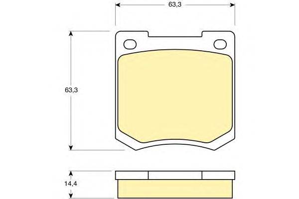 Комплект тормозных колодок, дисковый тормоз GIRLING 6105351
