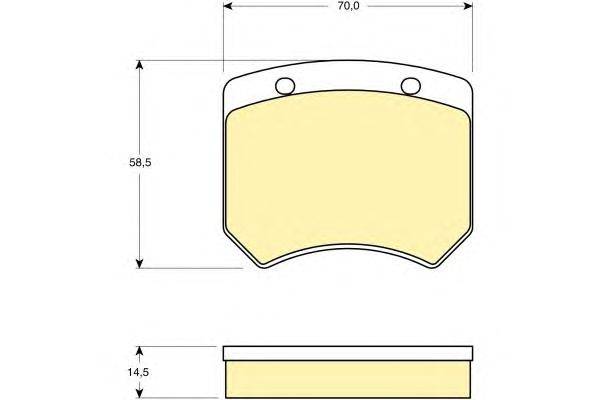 Комплект тормозных колодок, дисковый тормоз GIRLING 6109736