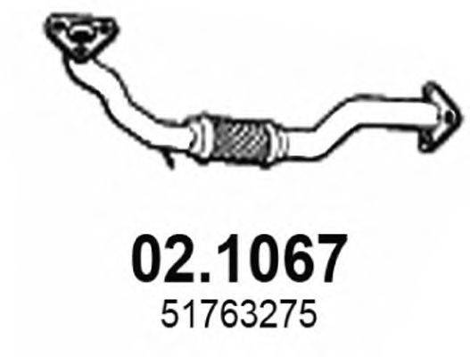 Труба выхлопного газа ASSO 021067