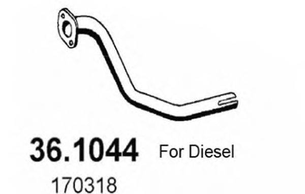 Труба выхлопного газа ASSO 36.1044