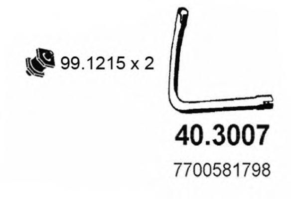 Труба выхлопного газа ASSO 40.3007