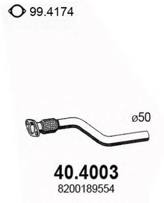 Труба выхлопного газа ASSO 404003
