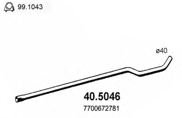 Труба выхлопного газа ASSO 40.5046
