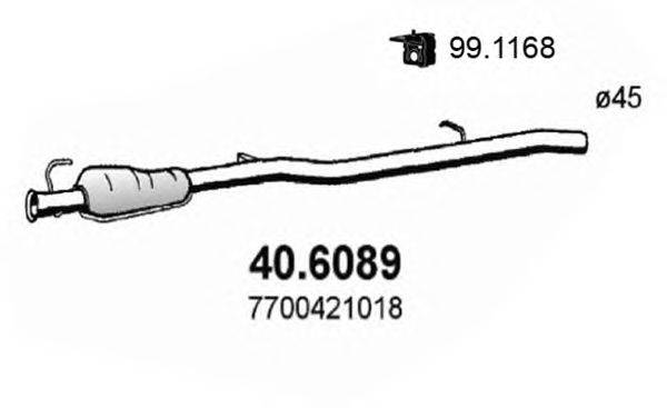 Средний глушитель выхлопных газов ASSO 40.6089