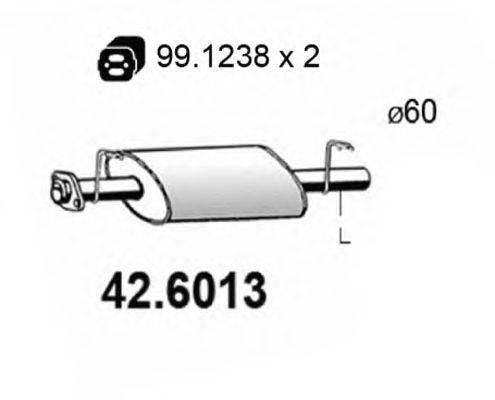 Средний глушитель выхлопных газов ASSO 42.6013