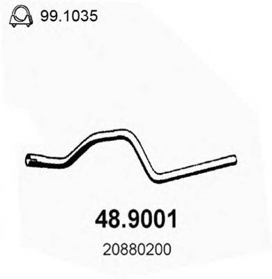 Труба выхлопного газа ASSO 48.9001