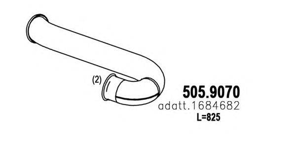 Труба выхлопного газа ASSO 505.9070