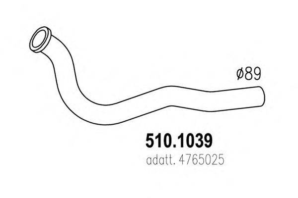 Труба выхлопного газа ASSO 510.1039