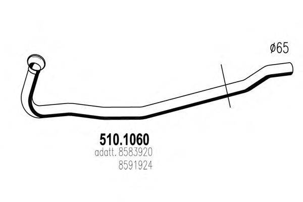 Труба выхлопного газа ASSO 510.1060